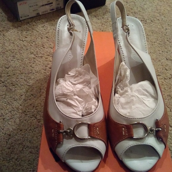 Attilio guisti leombruni slingback wedges size 39 - Picture 1 of 2